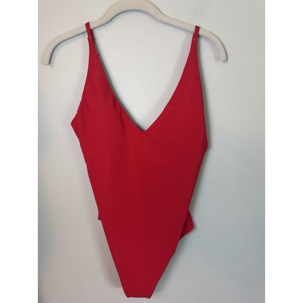 Beach Riot Core Collection Reese One Piece Sz M Red - Picture 4 of 14